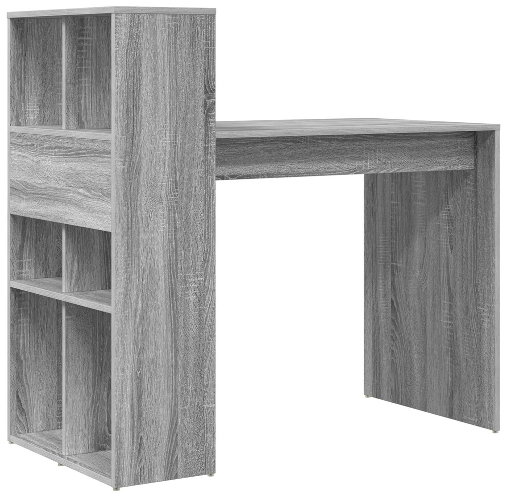 vidaXL Γραφείο Γραφής Γκρι Sonoma Επεξεργασμένο ξύλο, laminate Μεσαίο