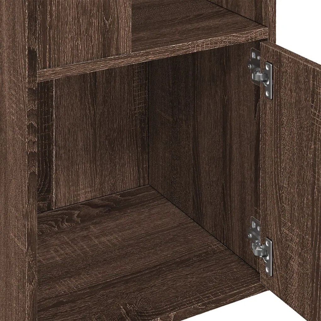 vidaXL Βιβλιοθήκη καφέ δρυς 40x36x189 εκ. από Επεξεργασμένο Ξύλο