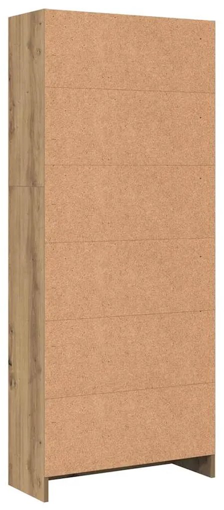 vidaXL Βιβλιοθήκη Αρτισιανή Δρυς 60x24x143 εκ. από Επεξεργασμένο Ξύλο