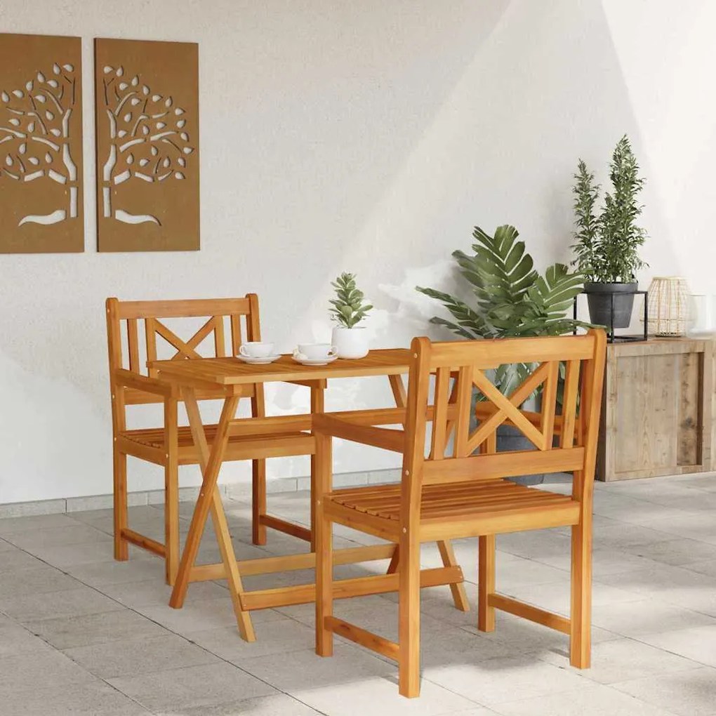 vidaXL Καρέκλες  σε σετ των 2, διαστάσεων 56x56x90 εκ., από μασίφ ξύλο ακακίας.