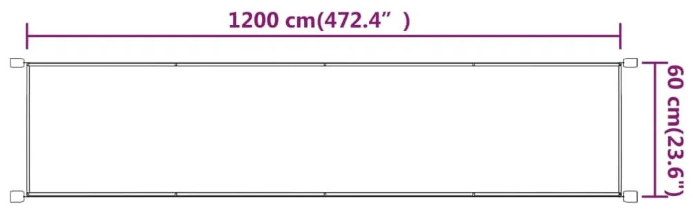 vidaXL Τέντα Κάθετη Taupe 60 x 1200 εκ. από Ύφασμα Oxford