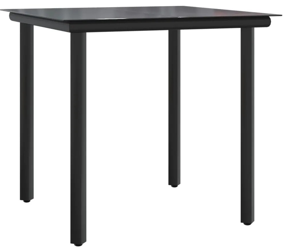 vidaXL Σετ Τραπεζαρίας Κήπου 5 Τεμαχίων Μαύρο Συνθ. Ρατάν με Μαξιλάρια