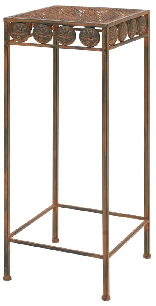 vidaXL Ανθοστήλες Σετ 3 Τεμαχίων Vintage Χρώμα Σκουριάς από Μέταλλο