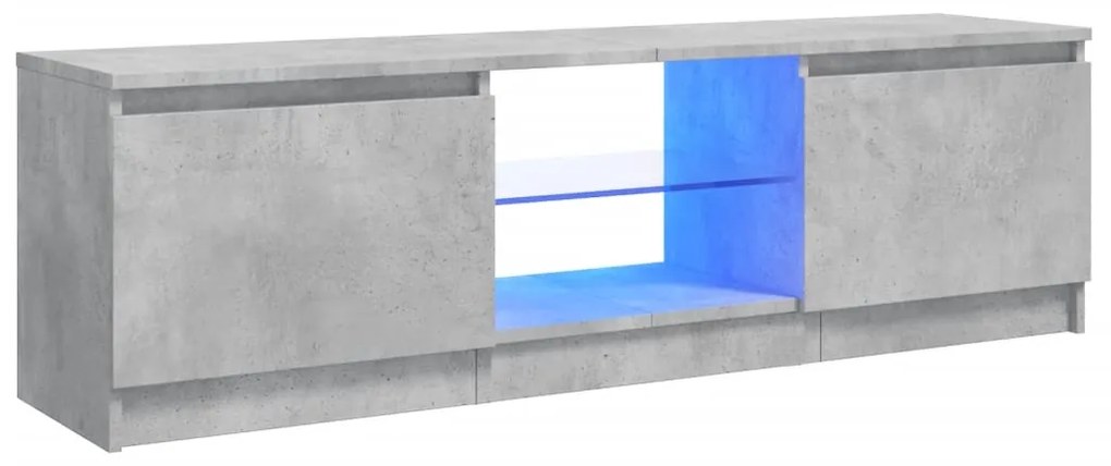 vidaXL Έπιπλο Τηλεόρασης με LED Γκρι Σκυρδέματος 120 x 30 x 36 εκ.