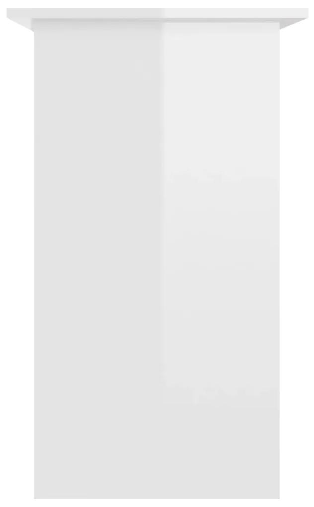 vidaXL Γραφείο Γυαλιστερό Λευκό 80 x 45 x 74 εκ. από Μοριοσανίδα
