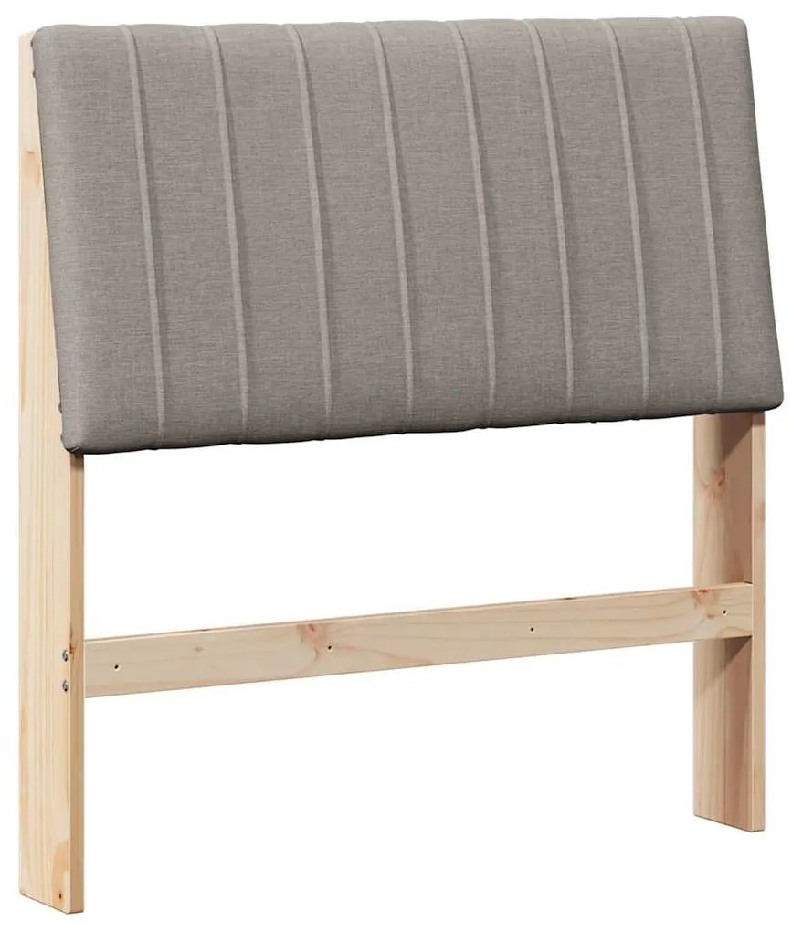 vidaXL Ταπετσαρισμένο κεφαλάρι Taupe 90 cm Στερεά ξυλεία πεύκου