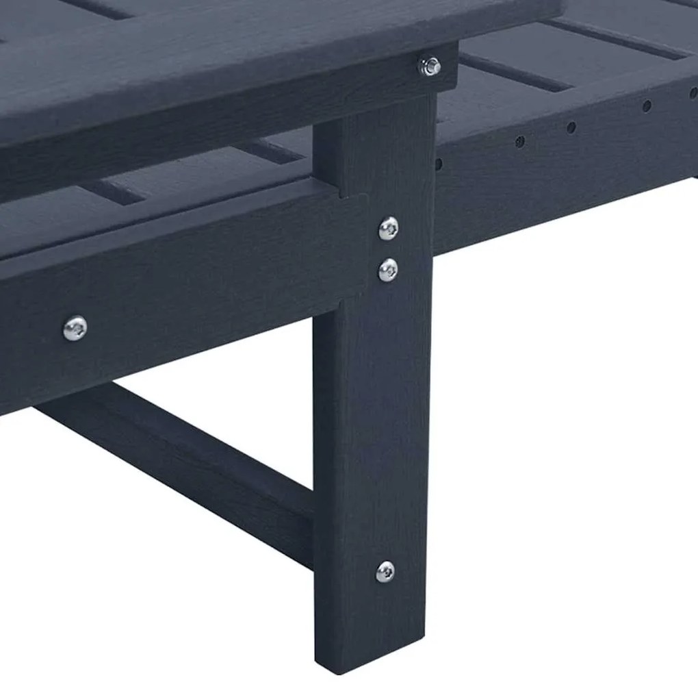 vidaXL Ξαπλώστρα 3 pcs Ναυτικό μπλε Πολυαιθυλένιο