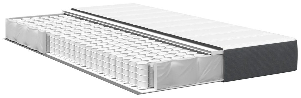 vidaXL Στρώμα με Ελατήρια Pocket Σκούρο Γκρι Μεσαίο 120x200x20 εκ Υφασμά