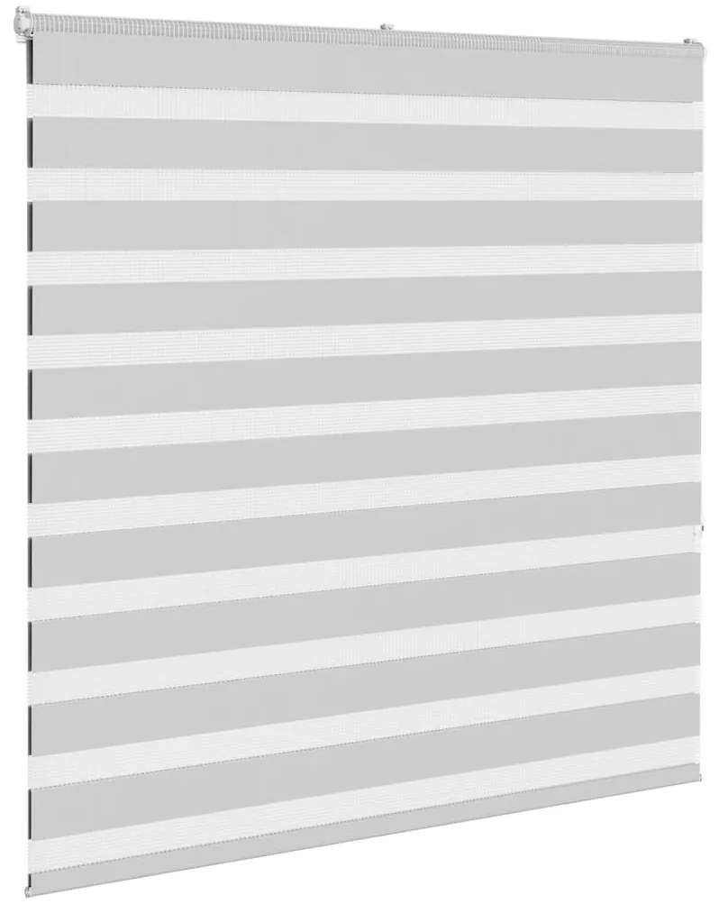 vidaXL Ζέβρα τυφλή Ανοιχτό Γκρι Πλάτος υφάσματος 135,9 εκ. Πολυεστέρας