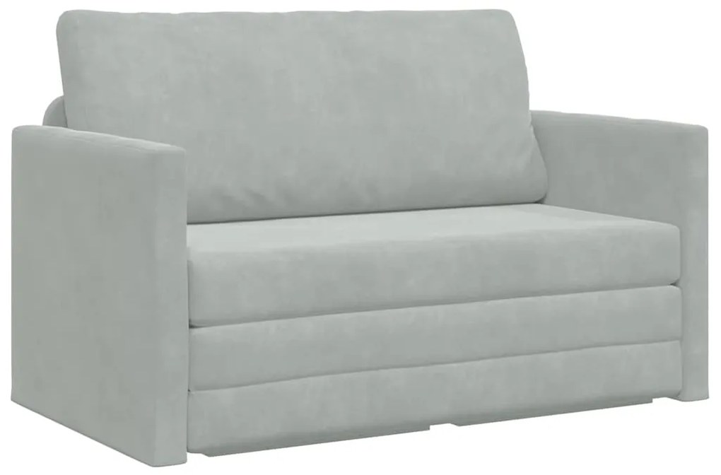 vidaXL Κρεβάτι καναπές Ανοιχτό γκρι 124 x 204 x 61 εκ Βελούδο