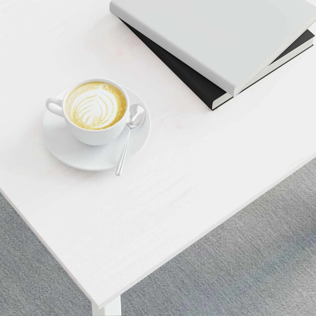 vidaXL Τραπεζάκι σαλονιού Λευκό 40 x 40 x 36 cm Στερεά ξυλεία πεύκου