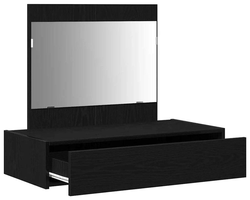 vidaXL Τραπέζι περιποίησης Μαύρο 83 x 40 x 70 εκ Επεξεργασμένο ξύλο