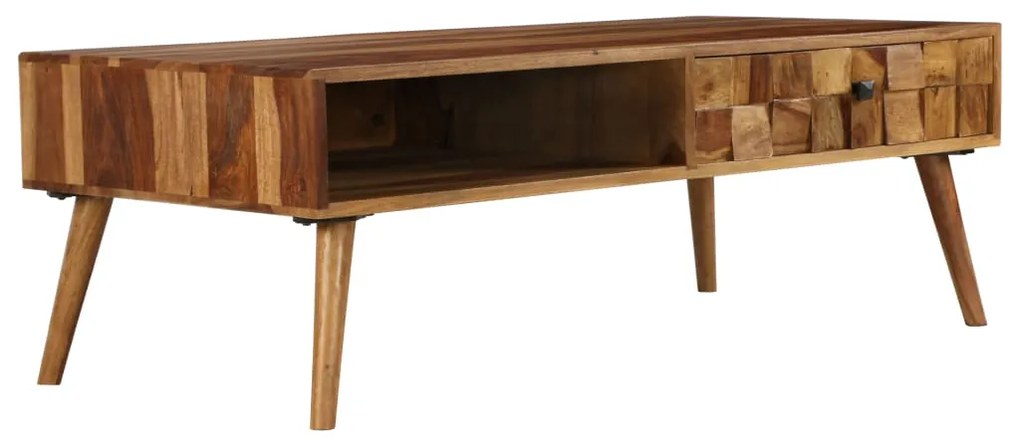 vidaXL Τραπεζάκι Σαλονιού Μελί 110 x 50 x 37 εκ. Μασίφ Ξύλο Ακακίας
