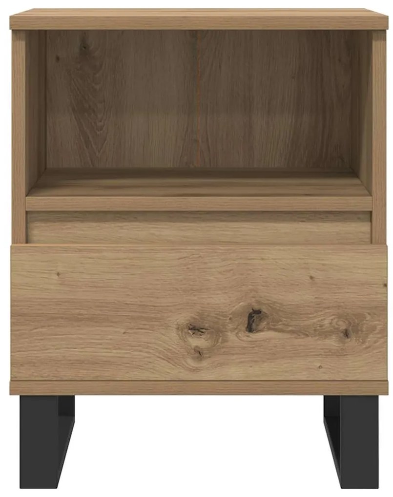 vidaXL Κομοδίνο τεχνίτης Δρυς 40x35x50 εκ. από Επεξεργασμένο Ξύλο