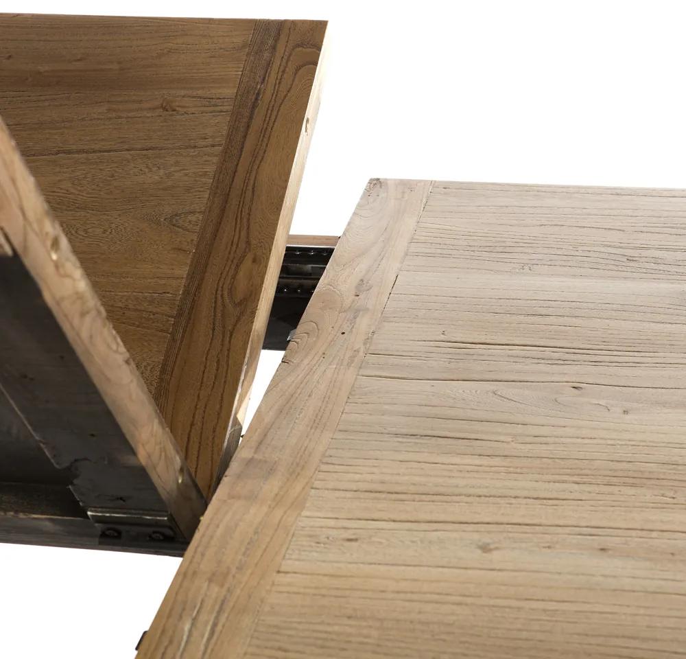 ARTEKKO Τραπέζι τραπεζαρίας ανοιγόμενο από ξύλο μασίφ (200x100x78)cm - Ξύλο - 617-0201