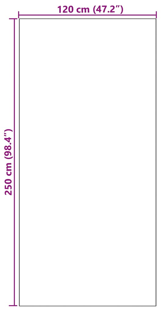 vidaXL Μαύρο Πατάκι Φιλικό για το Πλυντήριο 120x250 εκ