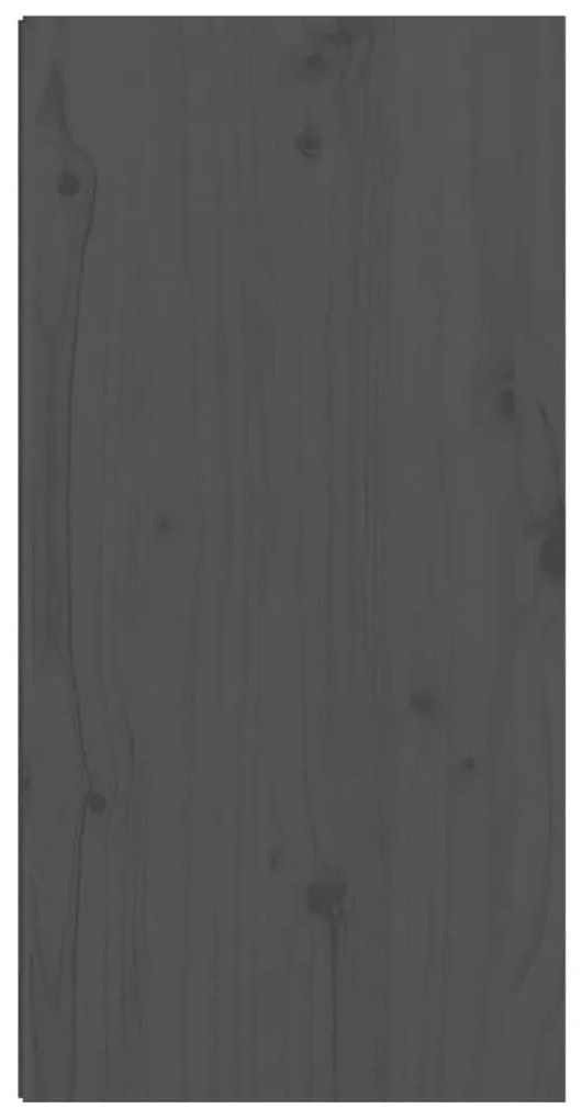 Ντουλάπια Τοίχου 2 τεμ. Γκρι 30x30x60 εκ από Μασίφ Ξύλο Πεύκου - Γκρι