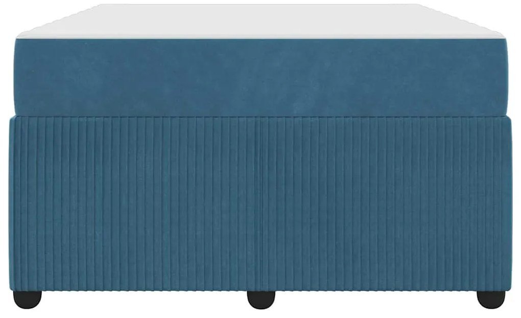 vidaXL Σκελετός κρεβατιού με στρώμα Μπλε 120 x 200 cm Βελούδο