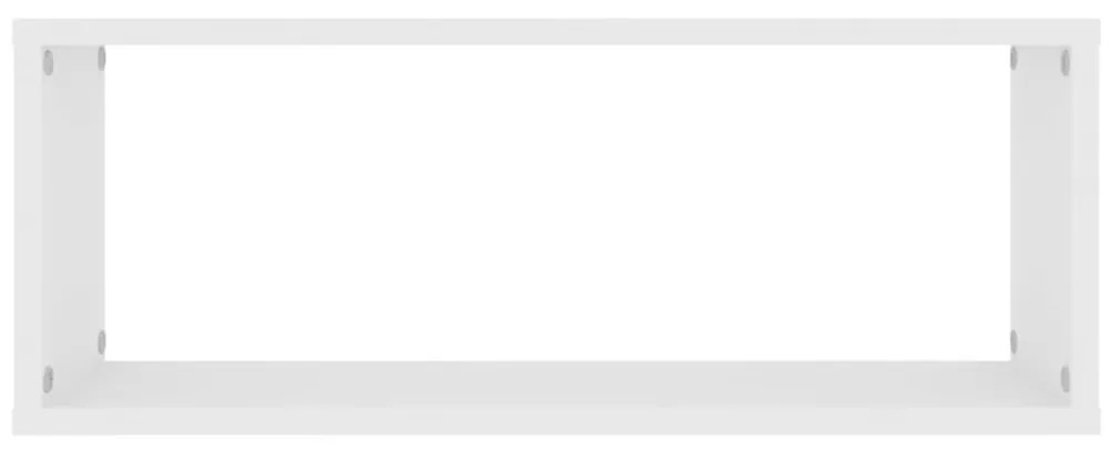 Ράφια Κύβοι Τοίχου 6 τεμ. Λευκά 60 x 15 x 23 εκ. από Επεξ. Ξύλο - Λευκό
