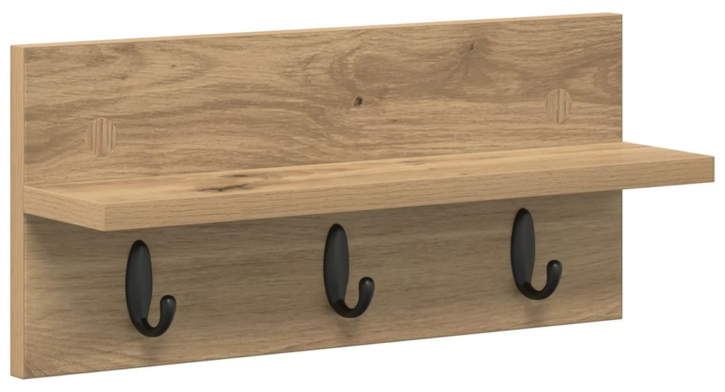 vidaXL Τοίχου Κρεμάστρα με ράφι artisan δρυς 40 x 10.5 x 18 εκ