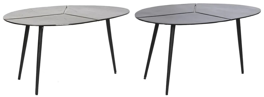 Βοηθητικό Τραπέζι DKD Home Decor Μαύρο Χρυσό Αλουμίνιο Ορείχαλκος 78 x 45 x 40 cm (x2)