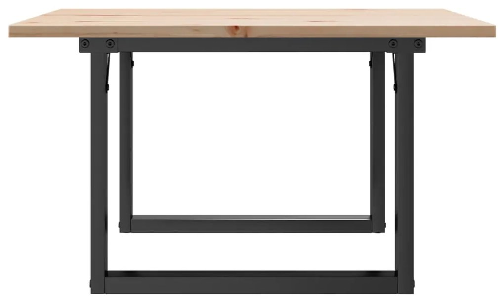 vidaXL Τραπεζάκι Σαλονιού Πλαίσιο Ο 70x70x40εκ Μασίφ Πεύκο/Ατσάλι
