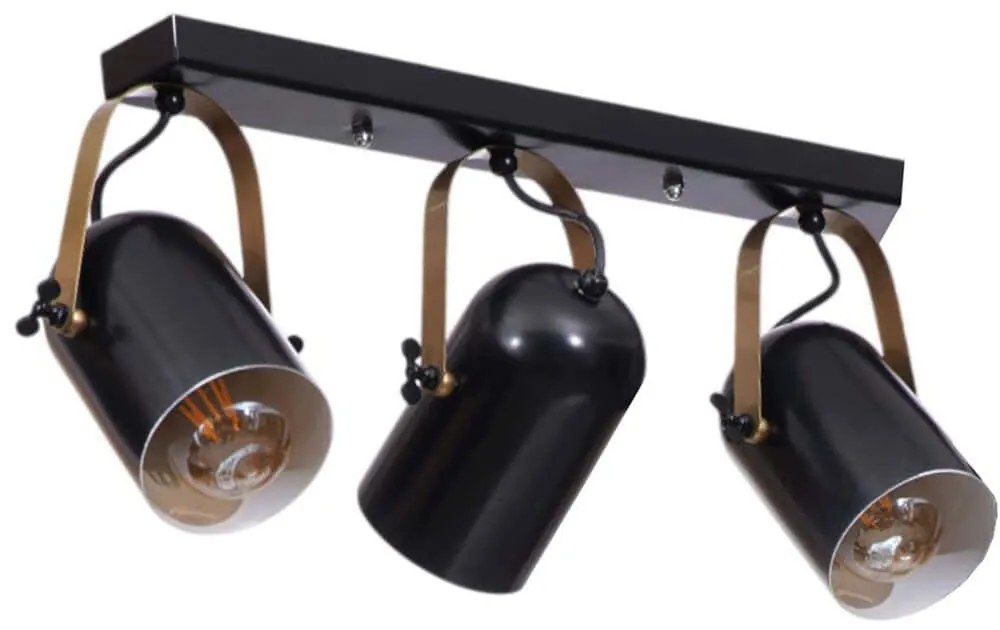 Φωτιστικό Οροφής - Σποτ 534LUN5877 55x11x25cm 3xE27 40W Black Opviq