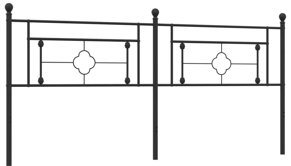 vidaXL Κεφαλάρι Μαύρο 193 εκ. Μεταλλικό