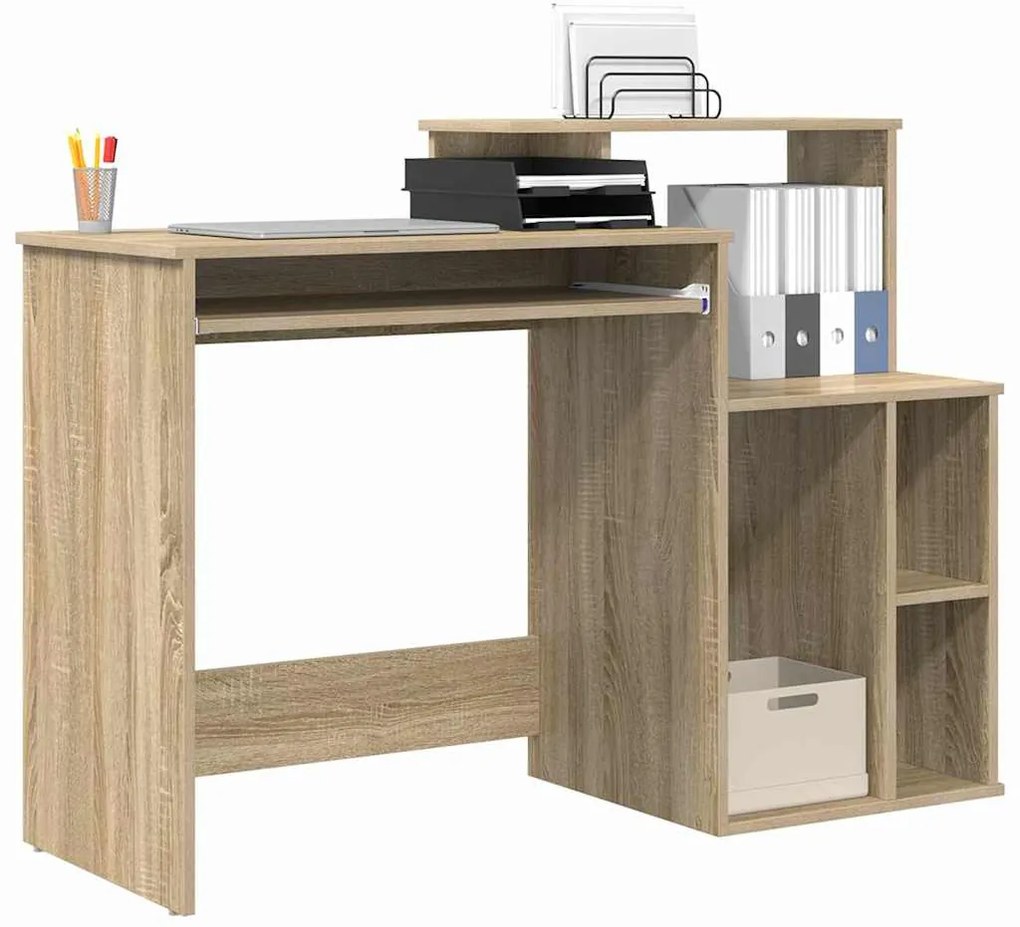 vidaXL Γραφείο Δρύς Sonoma 120,5 x 44 x 88,5 εκ Επεξεργασμένο ξύλο