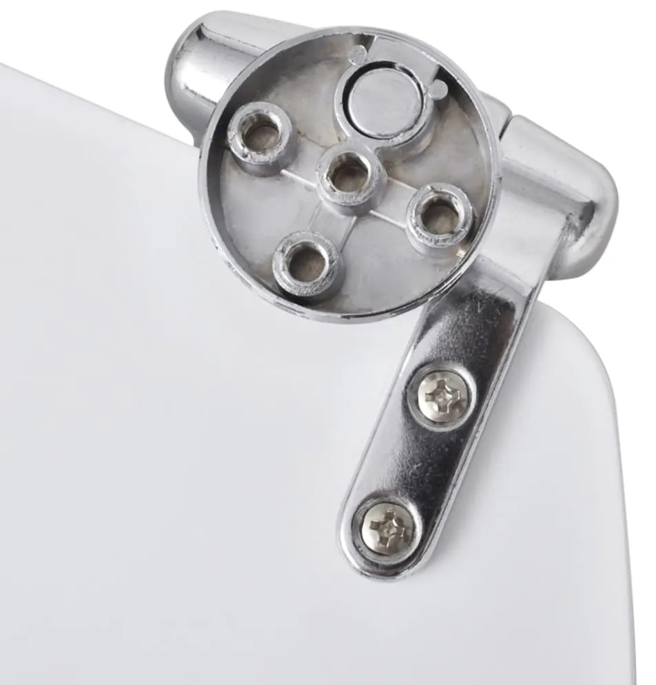 Κάλυμμα Λεκάνης με Καπάκι Soft Close Λιτό Σχέδιο Λευκό από MDF