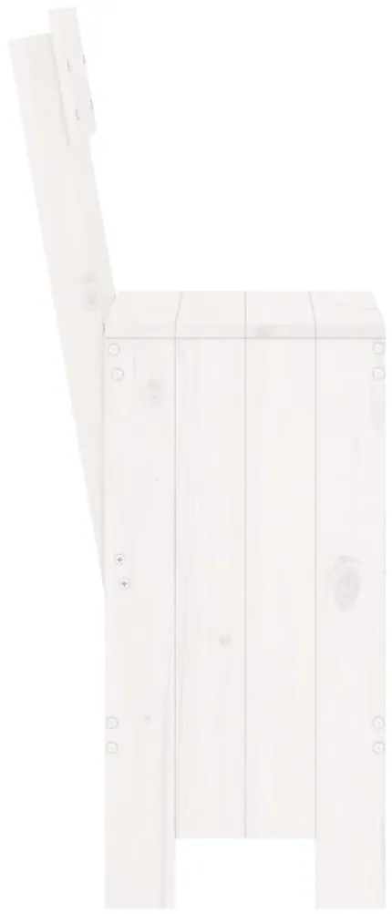 vidaXL Σκαμπό Μπαρ 2 τεμ. Λευκά 40 x 48,5 x 115,5εκ. Μασίφ Ξύλο Πεύκου