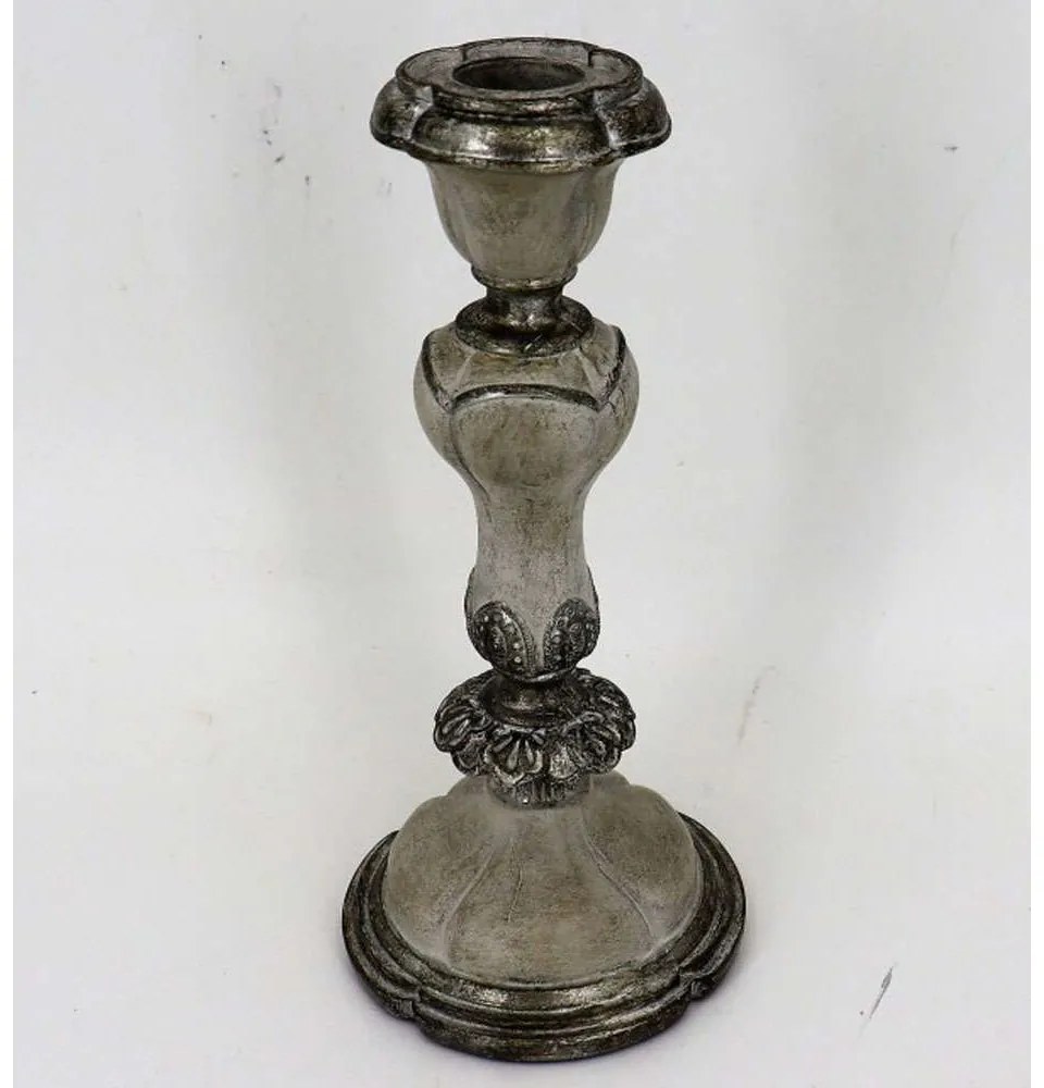 Κηροπήγιο XL68362116 20,2cm Silver Oriana Ferelli® Polyresin