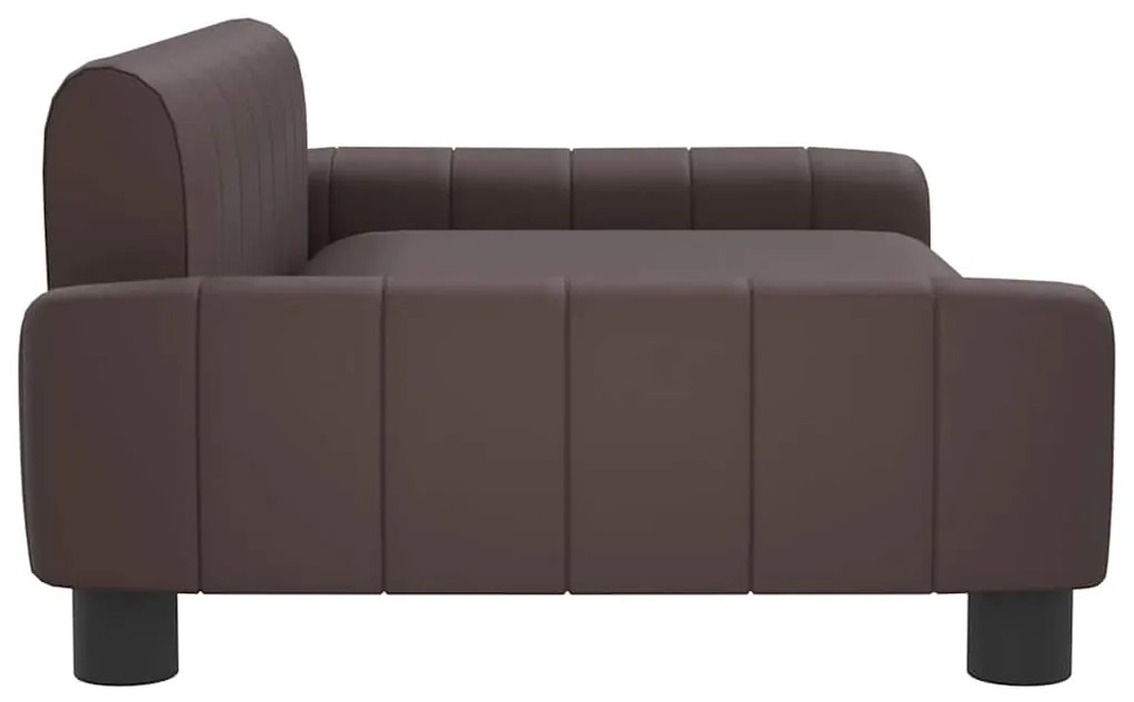 vidaXL Καναπές Παιδικός Καφέ 90 x 53 x 30 εκ. από Συνθετικό Δέρμα
