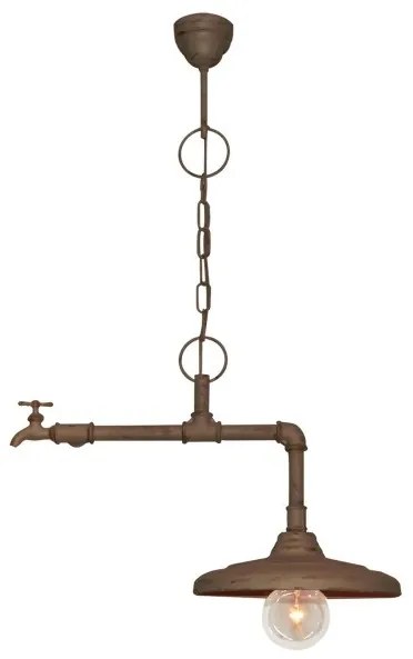 Κρεμαστό Φωτιστικό Οροφής 1xE27 Pipes Homelighting-77-2322-Σκουριασμένο 77-2322