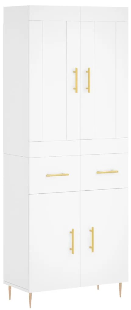 vidaXL Ντουλάπι Λευκό 69,5x34x180 εκ. από Επεξεργασμένο Ξύλο