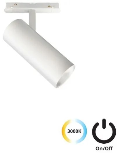 Σποτ Φωτιστικό Ράγας LED IP20 20W 3000K Magnetic Viokef 4244101S Λευκό
