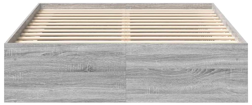 vidaXL Πλαίσιο Κρεβατιού Γκρι Sonoma 140 x 200 εκ.