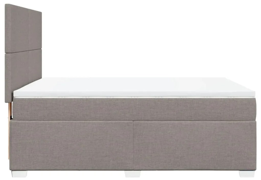 ΚΡΕΒΑΤΙ BOXSPRING ΜΕ ΣΤΡΩΜΑ TAUPE 160X200 ΕΚ. ΥΦΑΣΜΑΤΙΝΟ 3292836