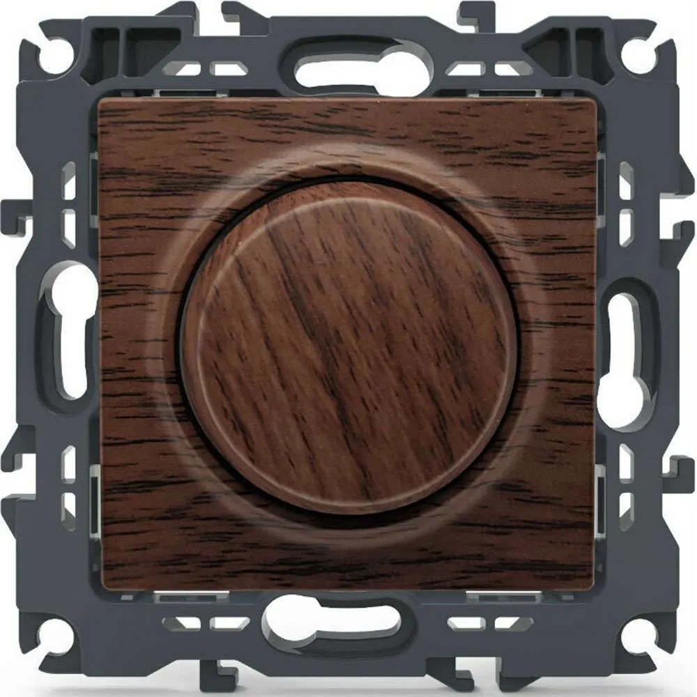 Διακόπτης Τοίχου Dimmer Led Χωνευτός Prime 1000115206 TE 200VA 250VAC Wood Effect Brown Aca