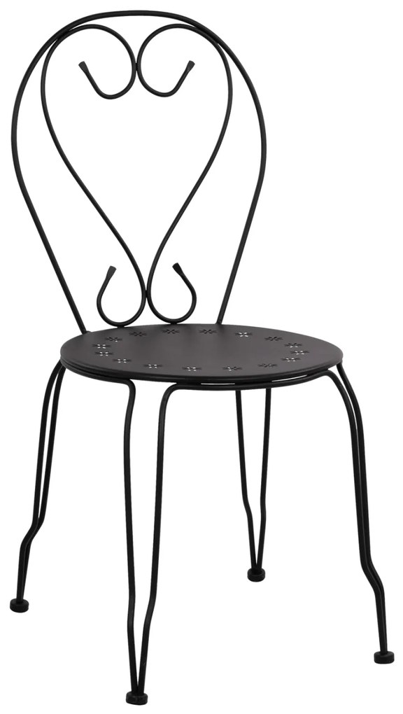 ΚΑΡΕΚΛΑ ΜΕΤΑΛΛΙΚΗ AMORE ΜΑΥΡΗ 42x48x90 εκ. HM5007.11 - 0605223 - HM5007.11