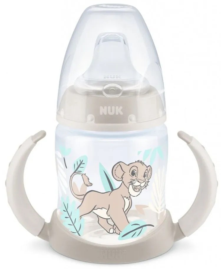 Μπιμπερό First Choice Plus Lion King 10743070 Με Λαβές Temperature Control 150ml 6-18 Μηνών Beige Nuk 150ml Polypropylene