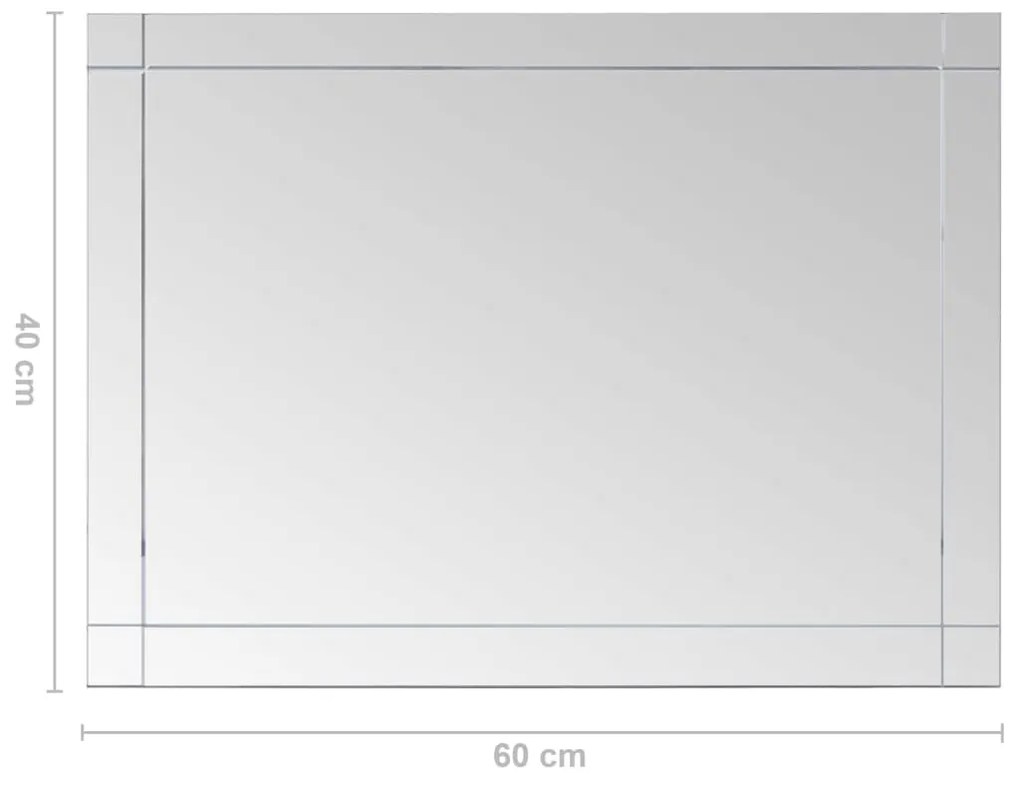 vidaXL Καθρέφτης Τοίχου 60 x 40 εκ. Γυάλινος