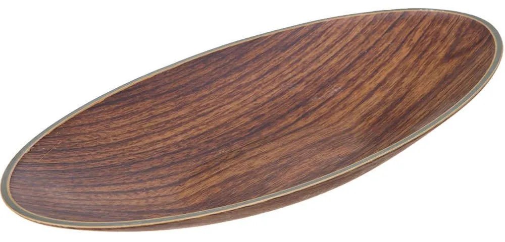 Πιατέλα Οβάλ 10207 25,5x12,5x2,5cm Brown Evelin Polystyrene