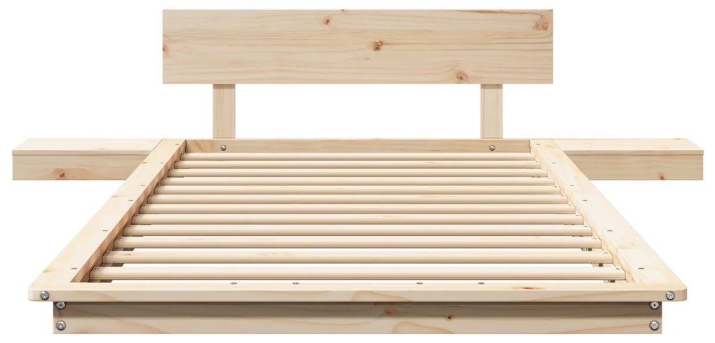 vidaXL Κρεβάτι με κομοδίνα 80x200 εκ. Μασίφ ξύλο