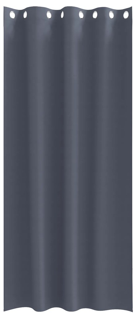 vidaXL Κουρτίνες με κουρτίνες 2 pcs Ανθρακί 225 x 140 εκ. Πολυεστέρας