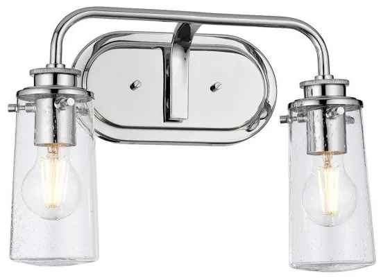 Απλίκα Φωτιστικό Μπάνιου 2xE27 IP44 Braelyn Quintiesse Elstead Lighting-QN-BRAELYN2-PC-Χρώμιο QN-BRAELYN2-PC
