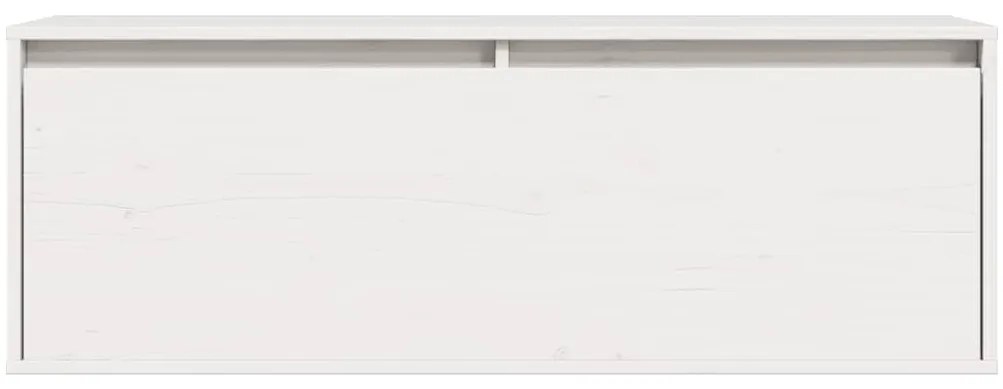 vidaXL Ντουλάπι Τοίχου Λευκό 100 x 30 x 35 εκ. από Μασίφ Ξύλο Πεύκου