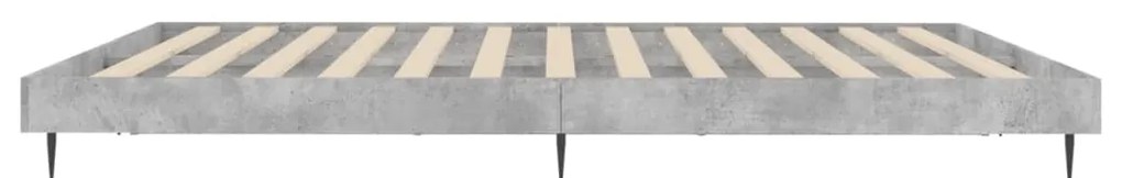vidaXL Πλαίσιο Κρεβατιού Γκρι Σκυροδέματος 120x200 εκ. Επεξεργ. Ξύλο