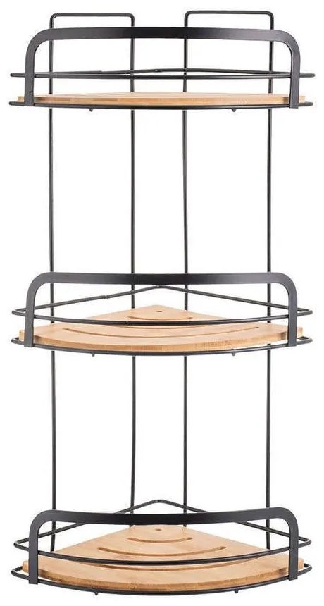 Ραφιέρα Μπάνιου Γωνιακή 3 Θέσεων Essentials 02-12786 49x19,5x19,5cm Natural Estia Bamboo