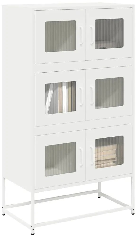 vidaXL Highboard Λευκό 68x39x123 cm Ατσάλι